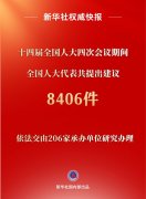 十四届全国人大四次会议8406件代表建议统一交办